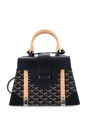 Goyard Pre-Owned Saigon Top Handle Bag Coated Canvas with Leather PM satchel - Black