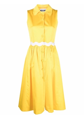 Moschino belted button-up midi dress - Yellow