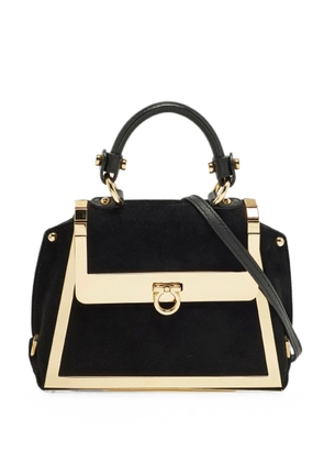 Ferragamo Pre-Owned Sofia metal-frame tote bag - Black