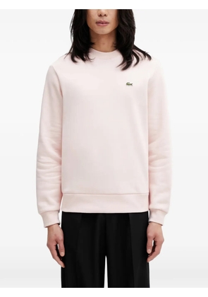Lacoste logo-patch crew-neck sweatshirt - Pink