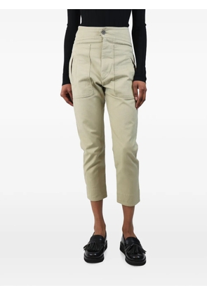 MARANT ÉTOILE high-waisted cropped trousers - Neutrals
