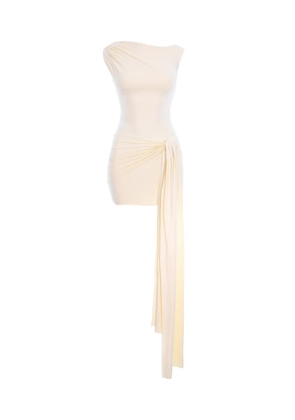 AXEL 113 Tina draped mini dress - Neutrals