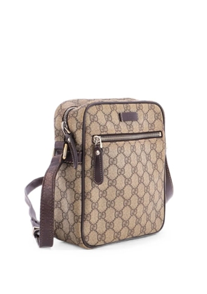 Gucci Pre-Owned Front Zip Messenger GG Coated Canvas Small crossbody bag - Brown