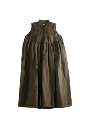 Uma Wang Avaey gathered sleeveless maxi dress - Brown