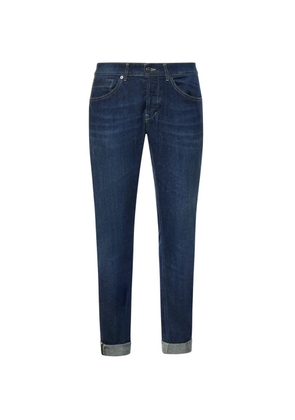 DONDUP logo-plaque slim-fit jeans - Blue