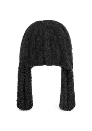 Maison Margiela cable-knit beanie hat - Grey