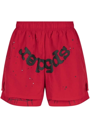 SP5DER OG Web Double Layer shorts - Red