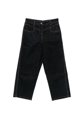 MOMONÌ contrast-stitch wide-leg denim jeans - Blue