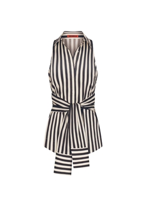 Simon Miller Inna striped sleeveless shirt - Black