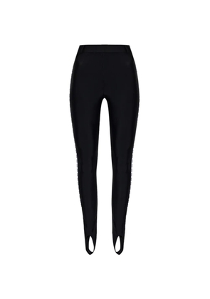 Moschino logo-tape stirrup leggings - Black