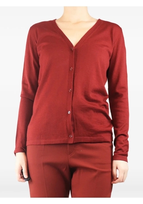 Max Mara V-neck buttoned cardigan - Red