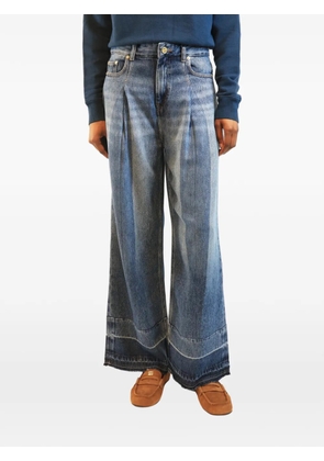 GANNI pleated wide-leg jeans - Blue