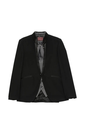 Carlo Pignatelli mandarin-collar satin-trim wool suit (set of four) - Black