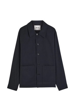 NN07 seersucker-texture button-up jacket - Blue