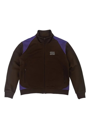 Sinclair logo-embroidered panel track jacket - Brown