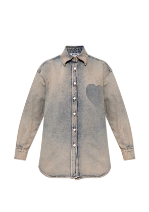 Moschino heart-detail denim shirt - Blue