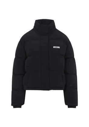 Moschino x Smiley logo-print padded puffer - Black