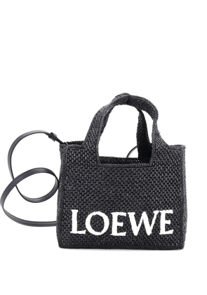 Loewe Pre-Owned Paula's Ibiza Logo Convertible Raffia Small tote bag - Black