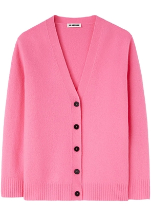 Jil Sander V-neck wool cardigan - Pink