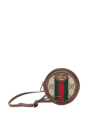 Gucci Pre-Owned 2016-2024 Mini GG Supreme Ophidia Round Neck Pouch shoulder bag - Brown
