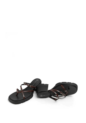 Miista ring-embellished multi-strap sandals - Brown
