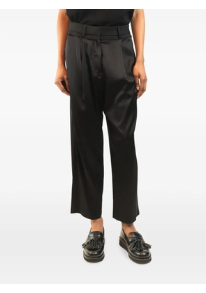 MM6 Maison Margiela satin straight-leg trousers - Black