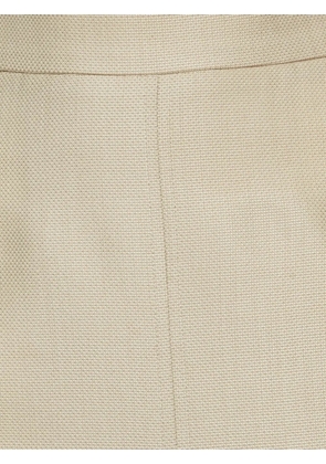 Valentino Garavani Pre-Owned textured pleated midi skirt - Neutrals