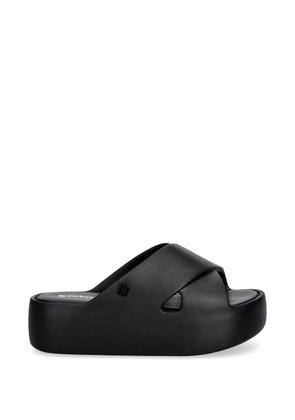 Melissa cross-strap platform slides - Black