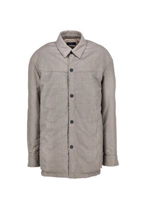 Kiton KNT logo-patch coat - Neutrals