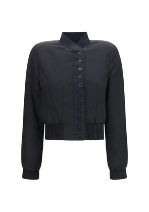 Alexander McQueen silk bomber jacket - Black