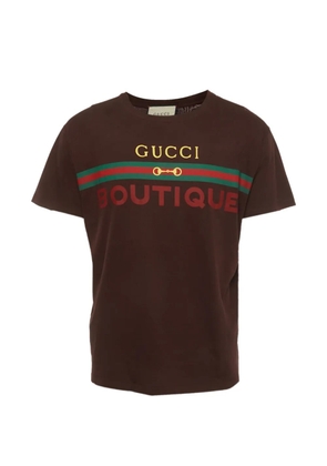 Gucci Pre-Owned graphic-print jersey T-shirt - Brown