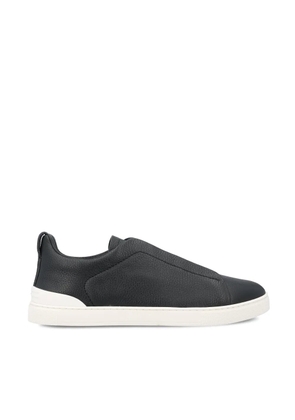 Zegna Triple Stitch leather sneakers - Black