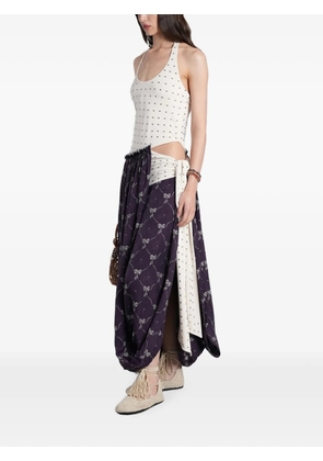SIEDRES stud-embellished cut-out dress - Purple
