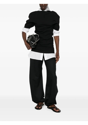 Issey Miyake pocket-detail draped rear-zip mini dress - Black