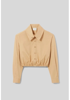 Claudie Pierlot cropped high neck shirt - Neutrals
