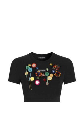 Dolce & Gabbana jersey T-shirt with applications - Black