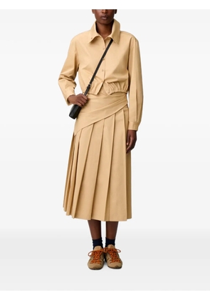 Claudie Pierlot cropped high neck shirt - Neutrals