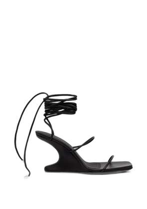 Rick Owens Lilies Cantilever lace-up wedge sandals - Black