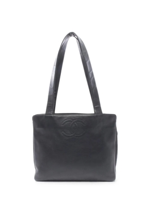 CHANEL Pre-Owned 2000-2002 Coco Mark lambskin tote bag - Black