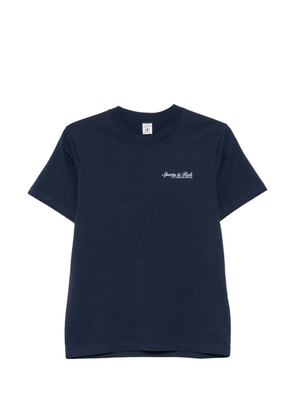Sporty & Rich Syracuse logo-print cotton T-shirt - Blue