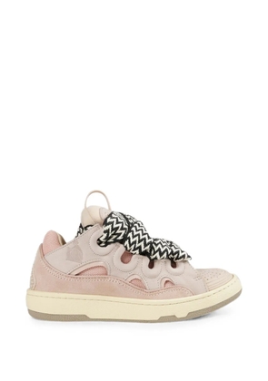 Lanvin Curb zigzag-lace sneakers - Pink