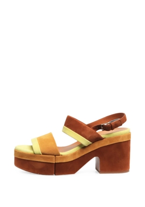 Clergerie suede platform sandals - Brown