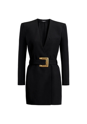 Balmain short belted dress - Black