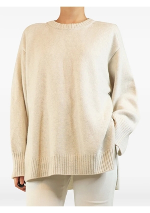 LouLou de Saison ribbed-trim side-slit sweater - Neutrals