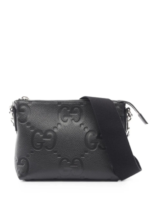 Gucci Pre-Owned 2010s small Jumbo GG leather messenger bag - Black
