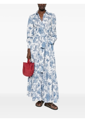 MC2 Saint Barth Jensen graphic-print shirt dress - White