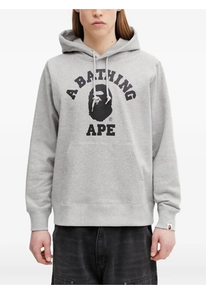 A BATHING APE® College logo-print hoodie - Grey
