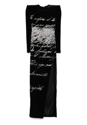 Balmain Love Letter gown - Black