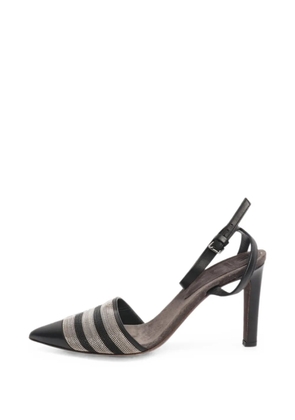Brunello Cucinelli Vintage beaded ankle-strap pumps - Black
