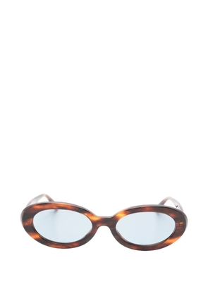 Ray-Ban tortoiseshell-effect oval-frame sunglasses - Brown